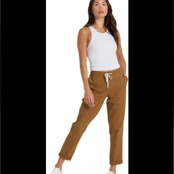 Vuori DurraTerra Ripstop Fabric Drawstring Pants In Caramel Brown VW450 Size S - Picture 3 of 14